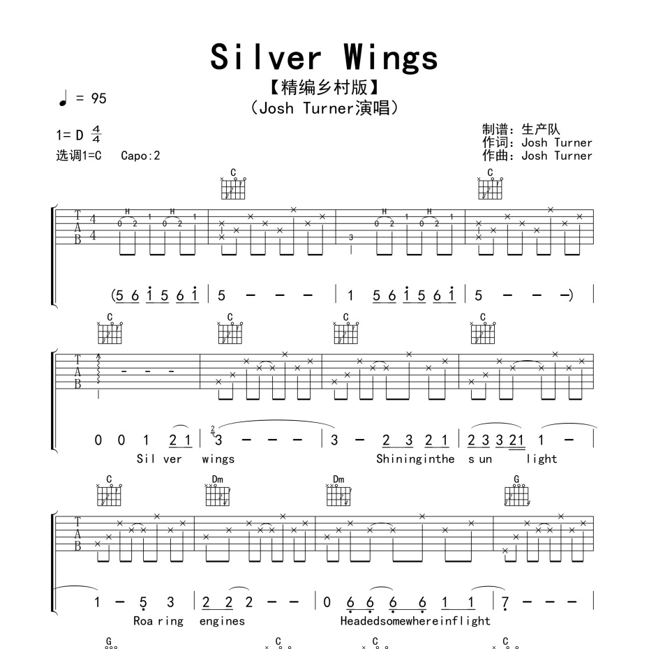 Silver Wings吉他谱
