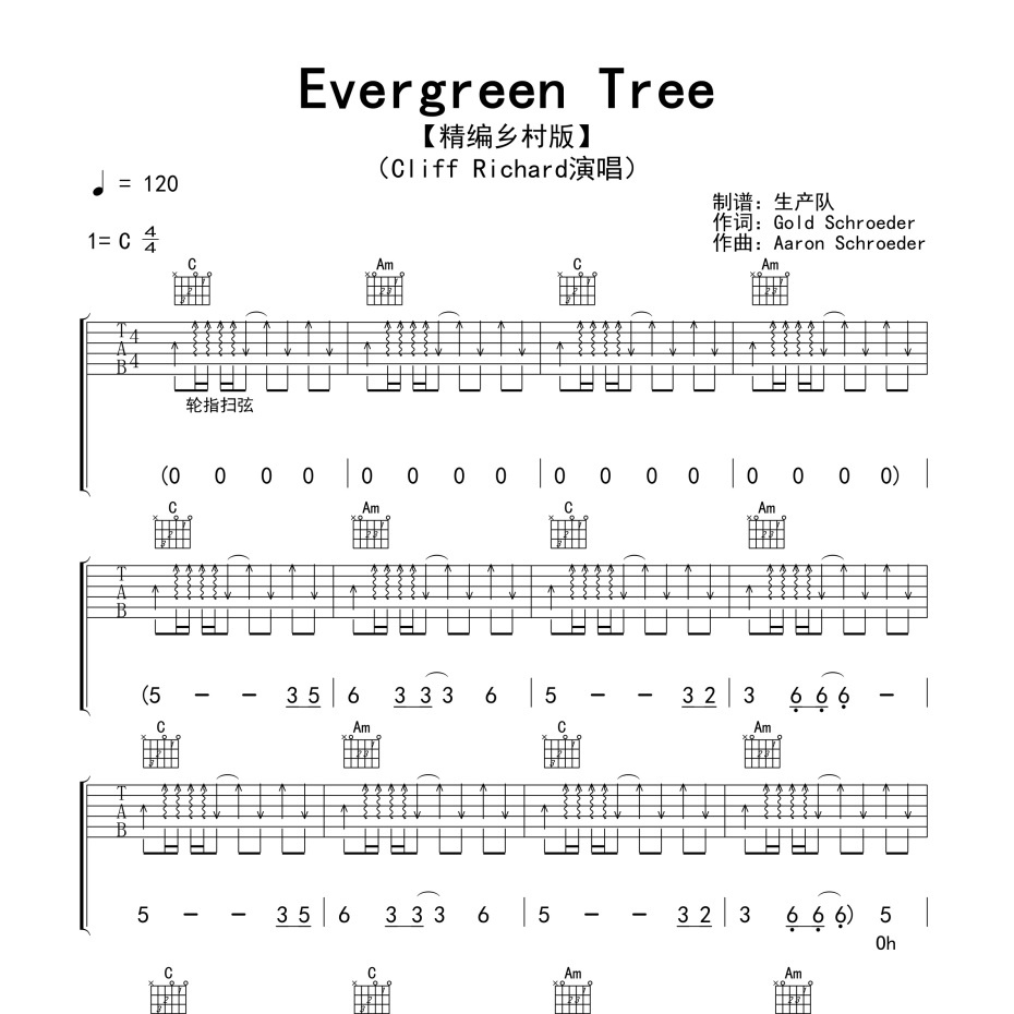 Evergreen Tree吉他谱