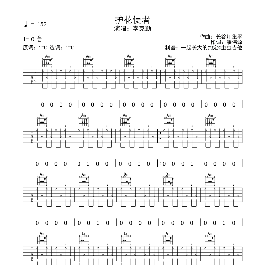 护花使者吉他谱