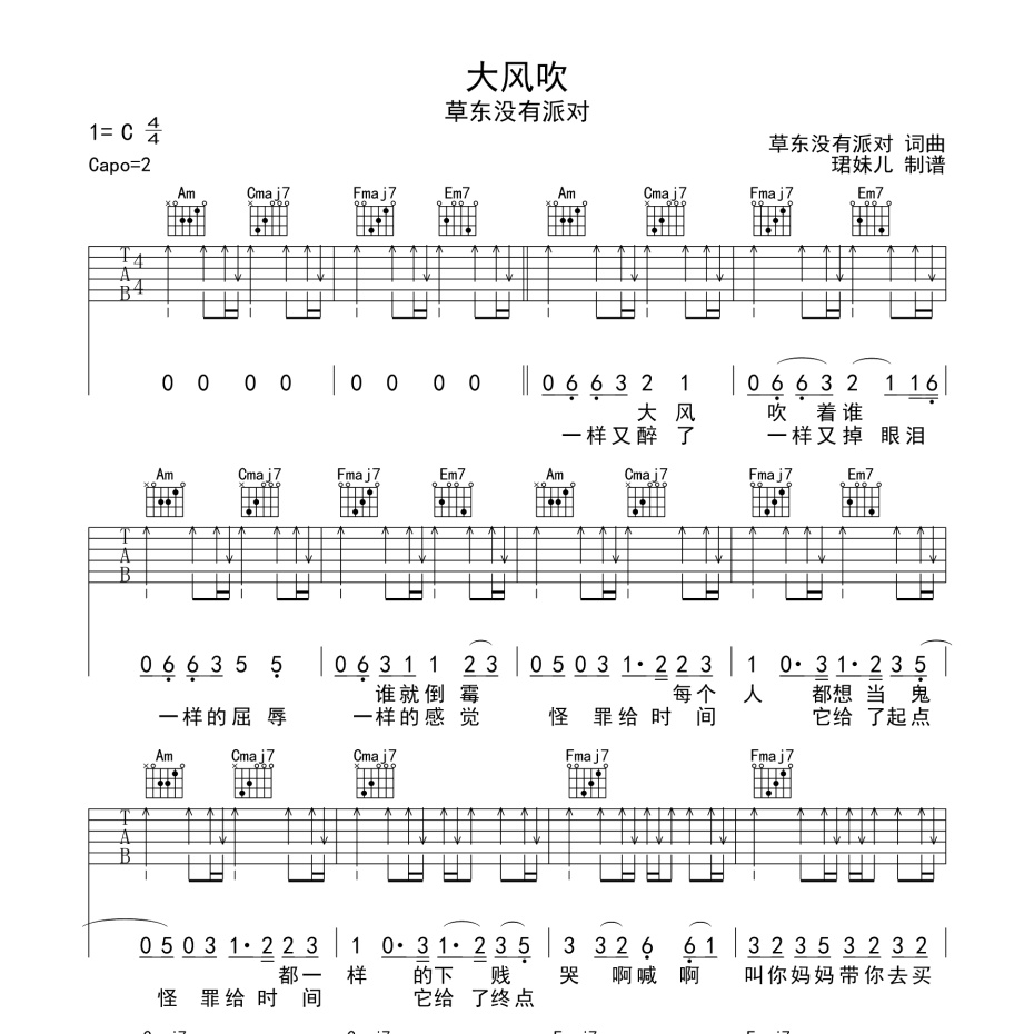 吉他初恋大风吹图片