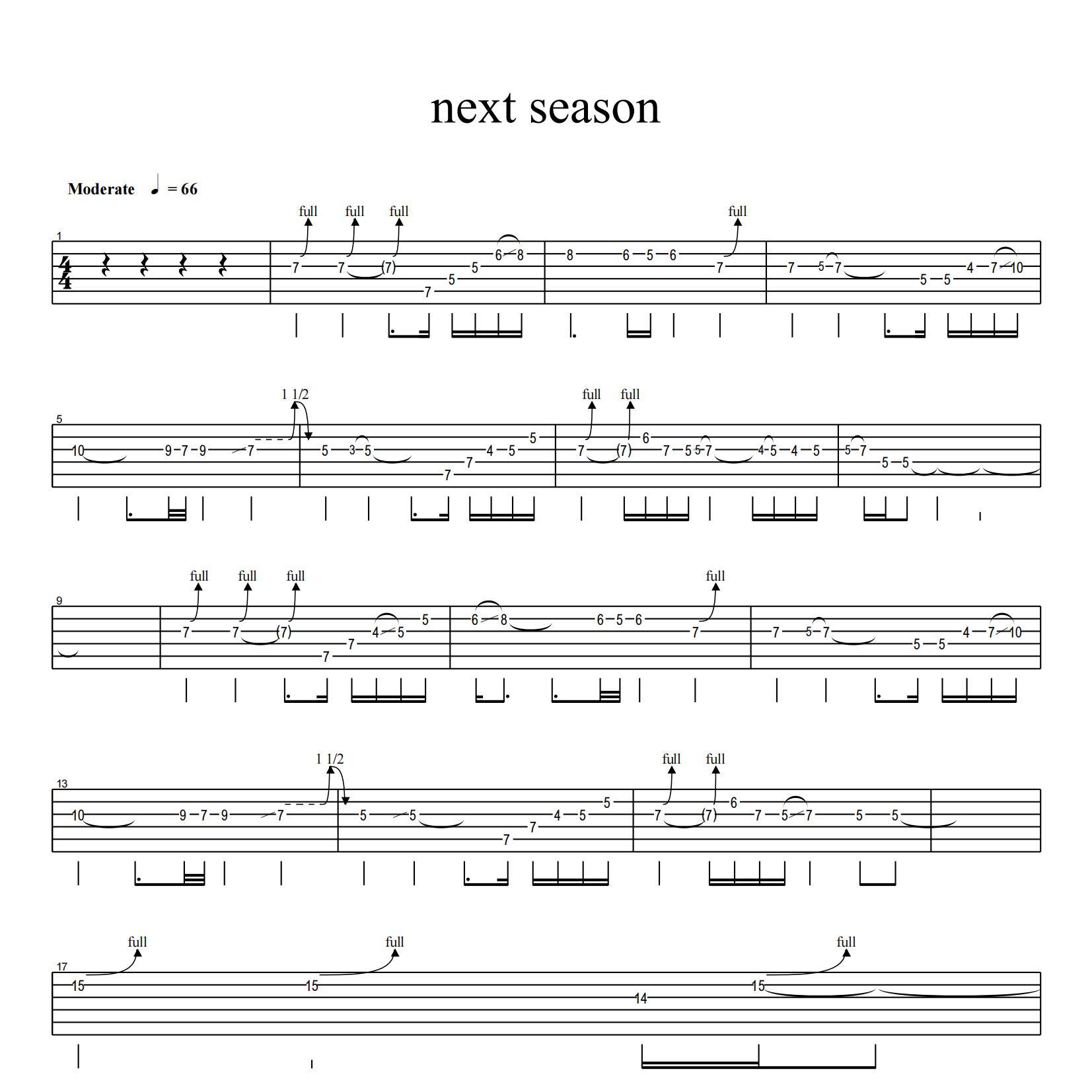 Nest season吉他谱