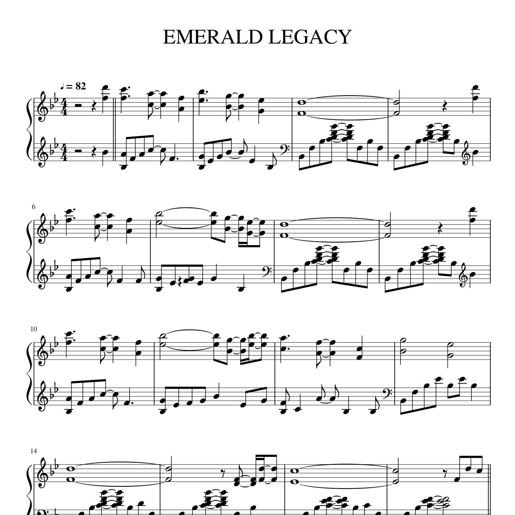 Emerald Legacy钢琴谱
