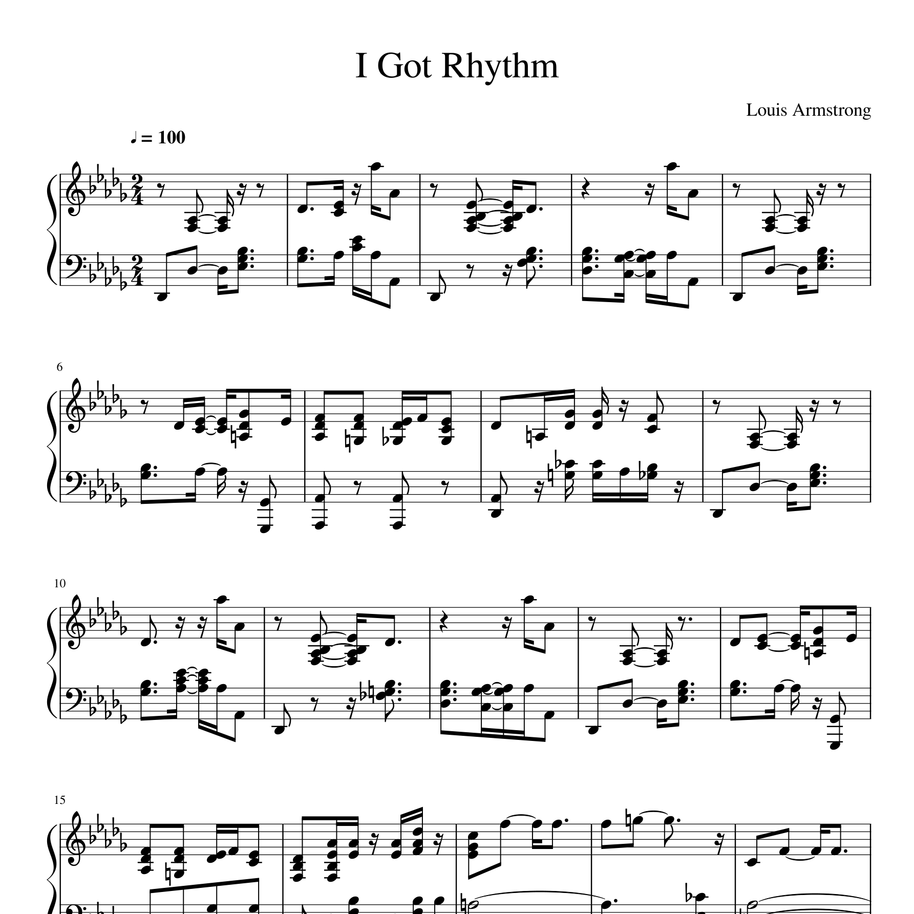 Got Rhythm钢琴谱