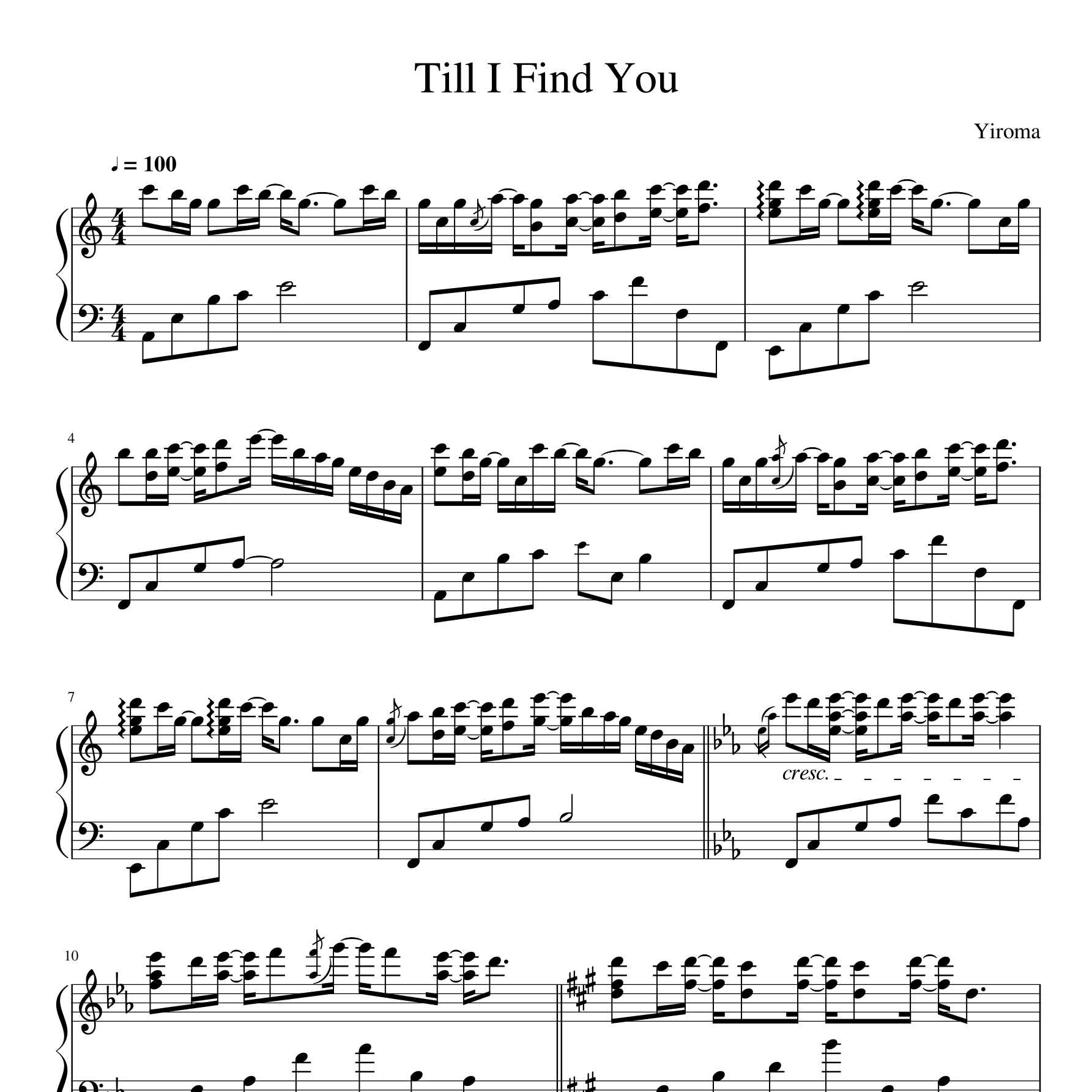 Till I Find You钢琴谱